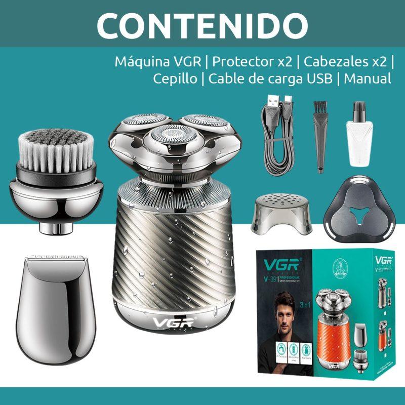 V-391 - Professional Electric Hair Clipper and Trimmer for Men from VGR - Rechargeable, Multi-Color, IPX7 Water Resistant