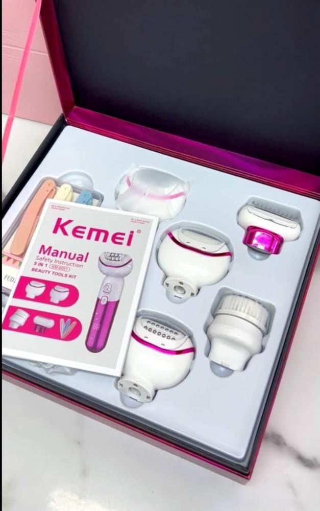 Kemei KM-6051 5-in-1 Multi-Function Women's Hair Removal Machine - Color as shown in picture — image 3