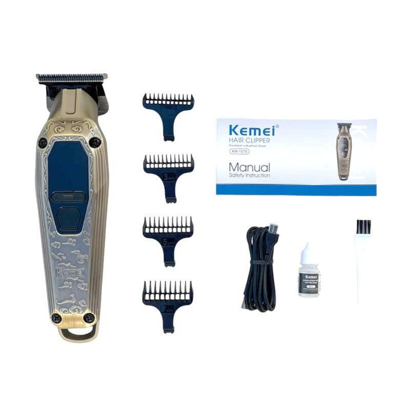KM-1575 - Professional Electric Hair Clipper for Men, Rechargeable - Multiple Heads - Comfortable Design — image 2