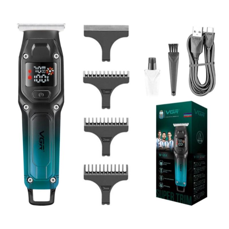 V-964 - Professional Electric Hair Clipper for Men - Rechargeable - Black - VGR — image 4