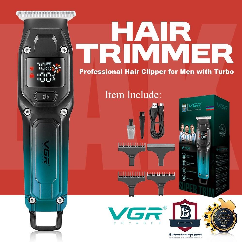 V-964 - Professional Electric Hair Clipper for Men - Rechargeable - Black - VGR