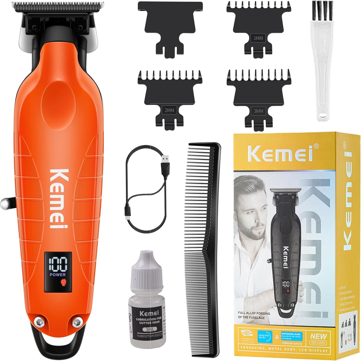 KM-2293 Professional Electric Hair Clipper for Men - Rechargeable, LED Display, Black — image 3