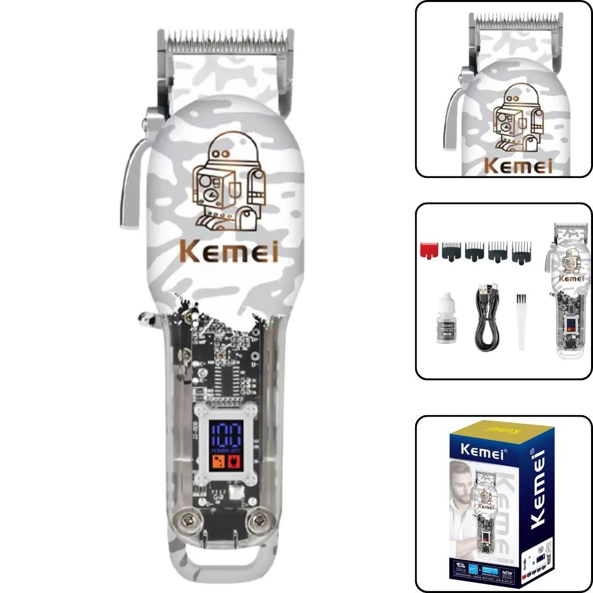 Kemei KM-2137 - Rechargeable Electric Hair Clipper for Men, 8,200 RPM, Beard and Body Hair Trimmer — image 2