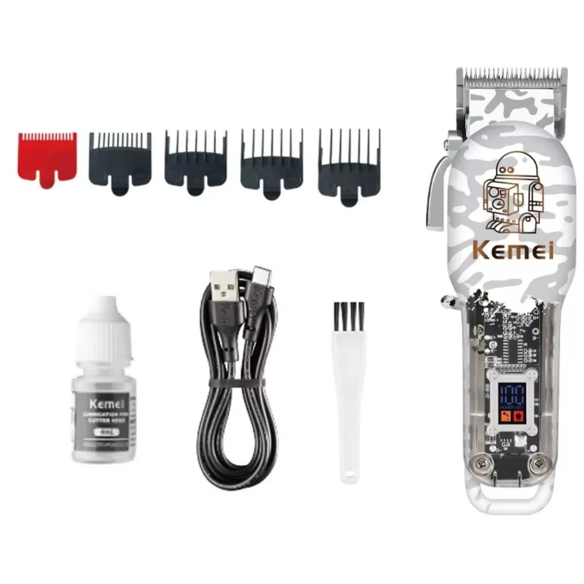 Kemei KM-2137 - Rechargeable Electric Hair Clipper for Men, 8,200 RPM, Beard and Body Hair Trimmer — image 3