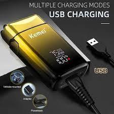 KM-TX10 Professional Electric Hair Clipper for Men - Gold, Rechargeable, Digital Display, 3 Speeds — image 2
