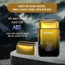 KM-TX10 Professional Electric Hair Clipper for Men - Gold, Rechargeable, Digital Display, 3 Speeds