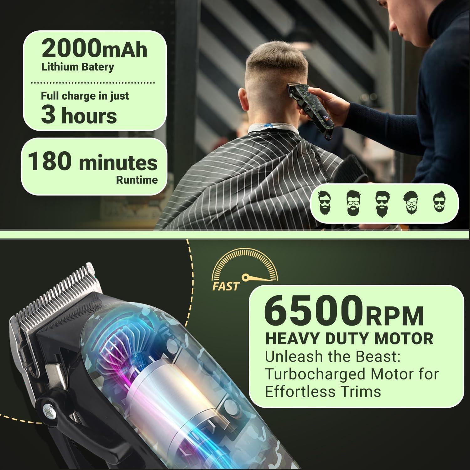 VGR V-665 - Professional Electric Hair Clipper for Men, Rechargeable, Stainless Steel Blades, 200-Minute Runtime — image 5