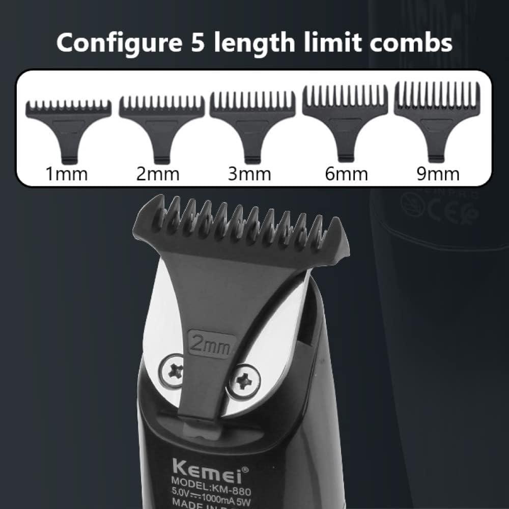 Kemei KM-880 - Professional Wireless Electric Hair Clipper for Men, USB Rechargeable, LCD Display — image 4