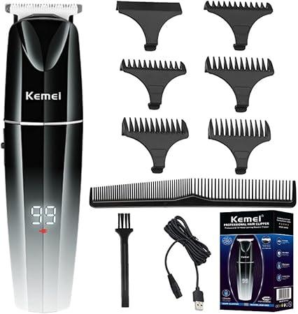 Kemei KM-880 - Professional Wireless Electric Hair Clipper for Men, USB Rechargeable, LCD Display