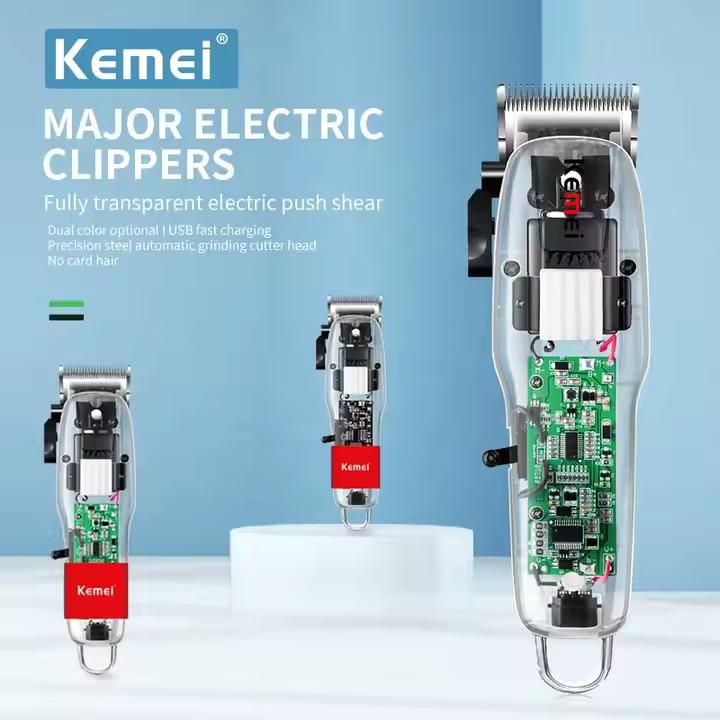 KM-208 Professional Rechargeable Electric Hair Clipper for Men - Comfortable Design, Multiple Heads, Easy Maintenance — image 4