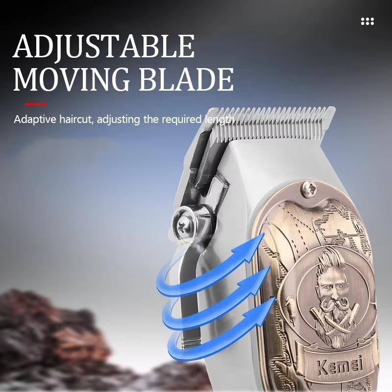 Kemei KM-2380 Electric Hair Clipper for Men - Professional, Rechargeable, Gold Color — image 3