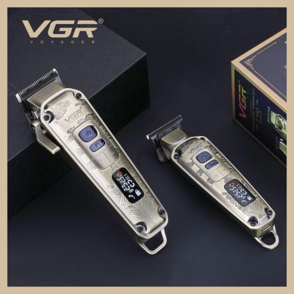 VGR V-643 Professional Metal Electric Hair Clipper with Digital Display and Ceramic Blades for Men — image 2
