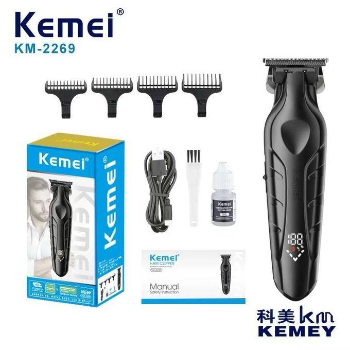 Kemei KM-2269 - Professional Electric Hair Clipper for Men, Rechargeable, with LED Display and 4 Combs — image 2