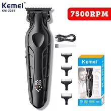 Kemei KM-2269 - Professional Electric Hair Clipper for Men, Rechargeable, with LED Display and 4 Combs — image 3