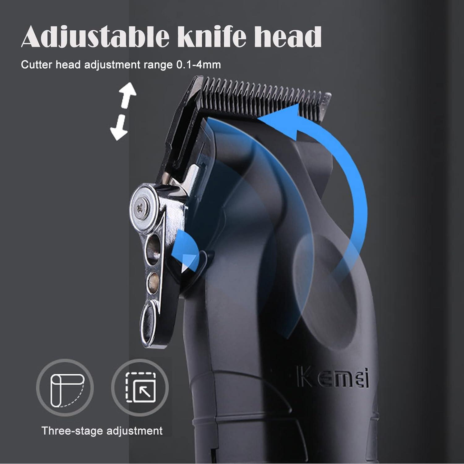 KM-2296 - Professional Electric Hair Clipper for Men, Rechargeable, Modern Design with Precise Blades — image 3