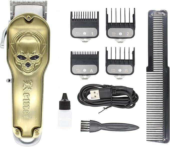 KM-1961 Professional Electric Hair Clipper for Men - Rechargeable, Gold, 2500 mAh Lithium Battery — image 4