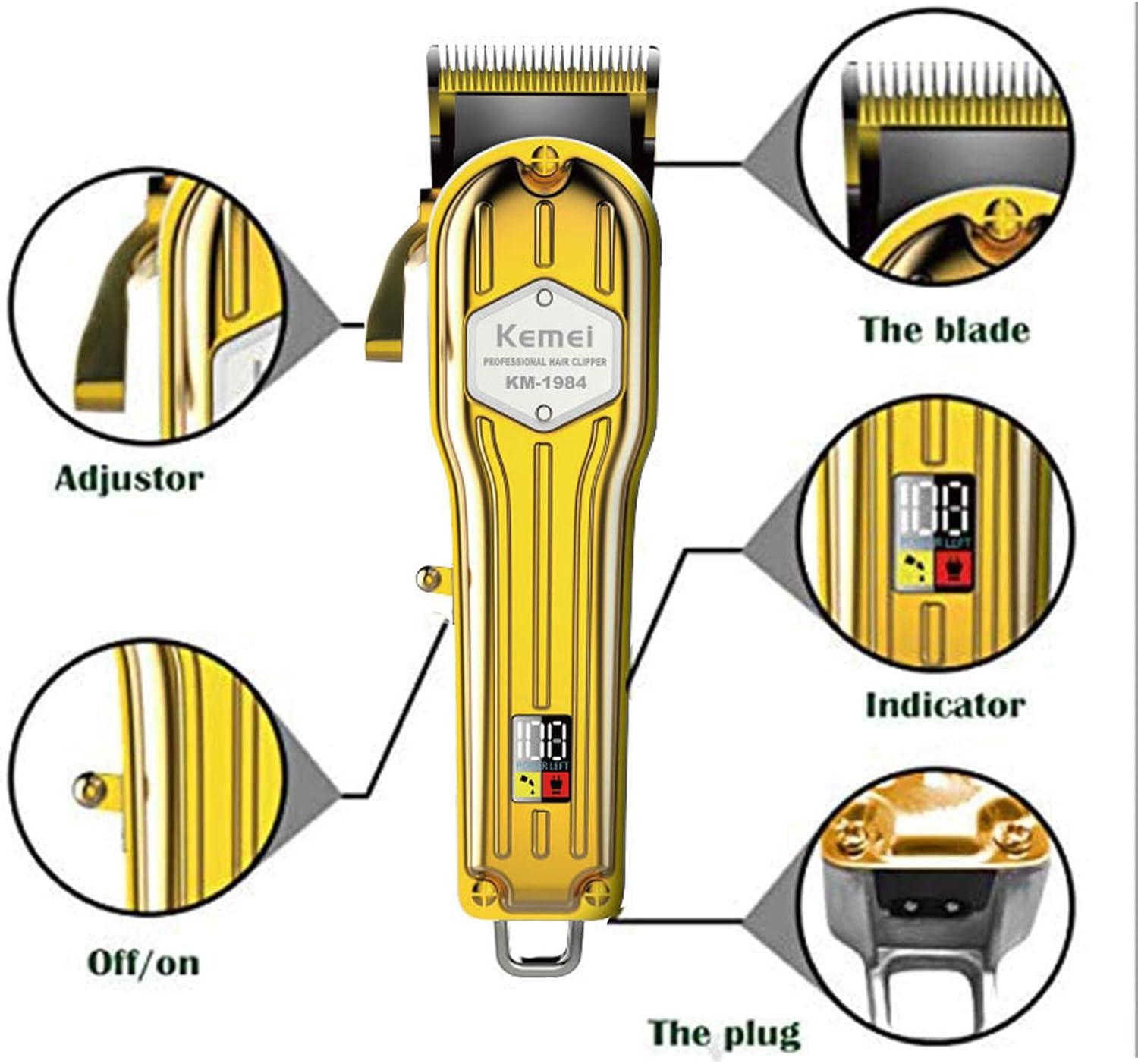 Kemei KM-1984 - Professional Rechargeable Electric Hair Clipper for Men, Equipped with Three Combs of Different Lengths (3/6/10 mm) and Professional-Grade Foil Blade — image 2