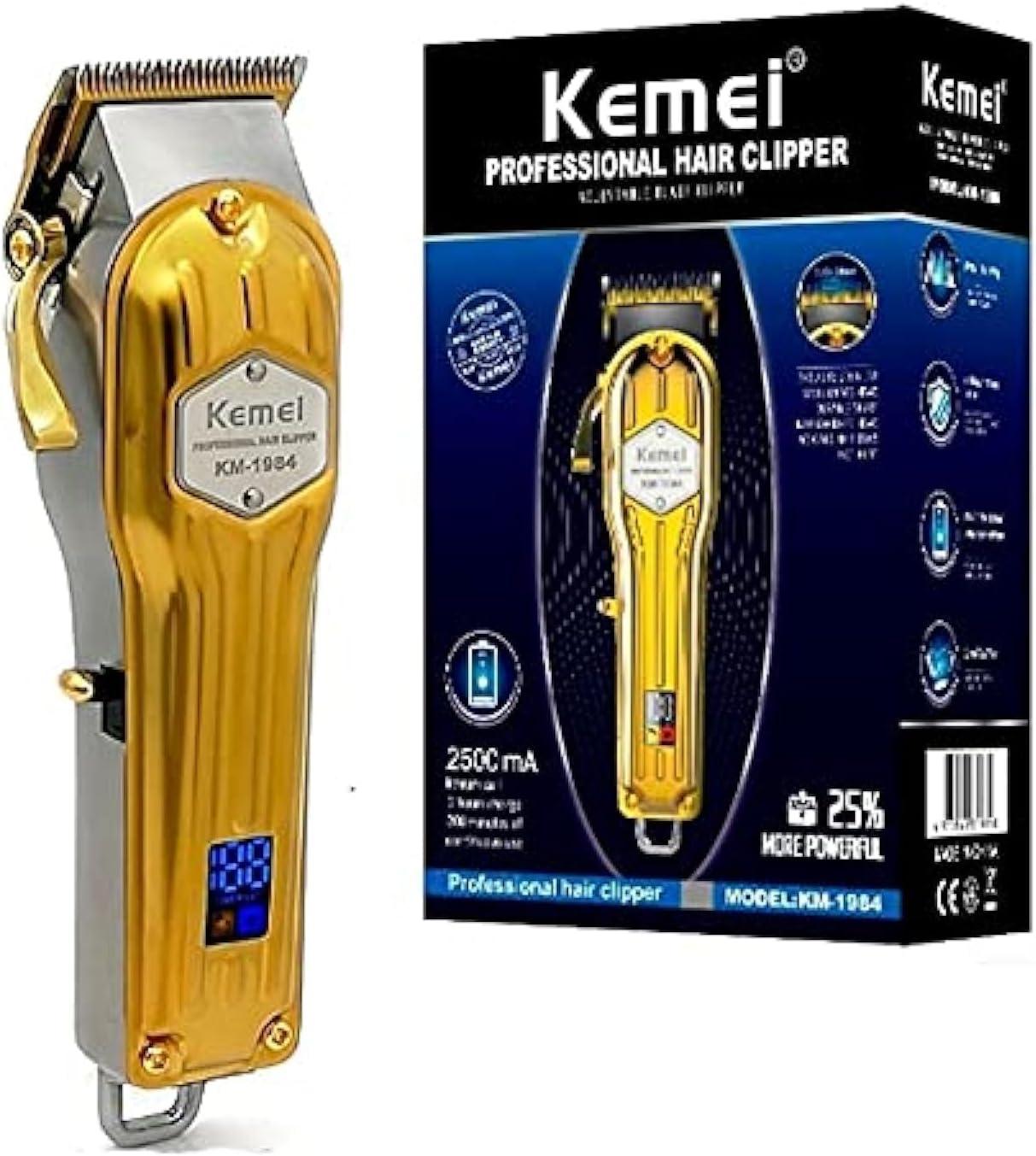 Kemei KM-1984 - Professional Rechargeable Electric Hair Clipper for Men, Equipped with Three Combs of Different Lengths (3/6/10 mm) and Professional-Grade Foil Blade — image 4