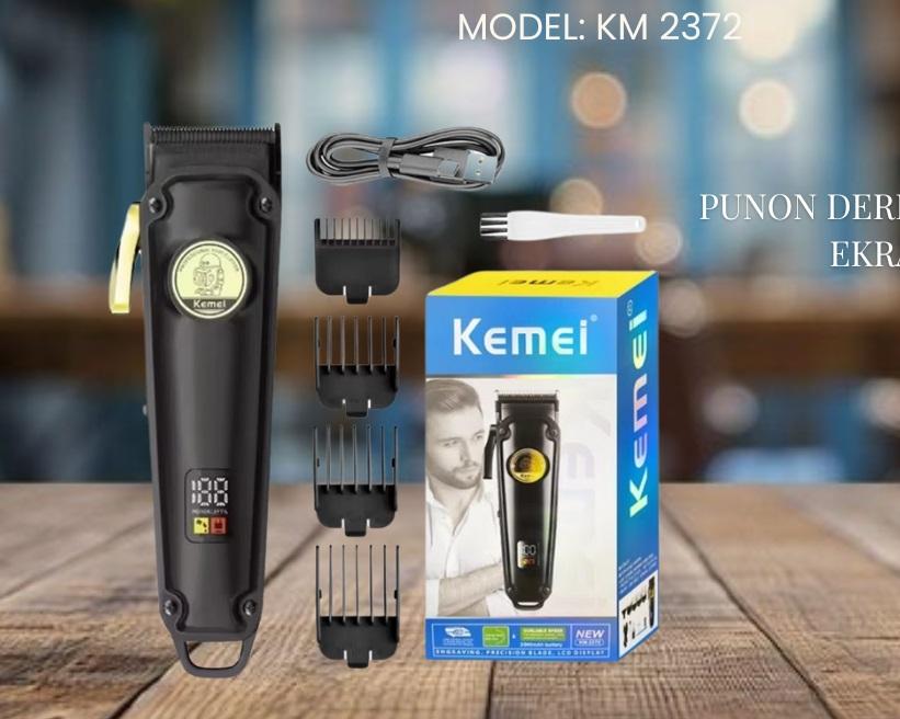Kemei KM-2372 Professional Rechargeable Electric Hair Clipper for Men - with Colored LED Display and 7000RPM Speed — image 4