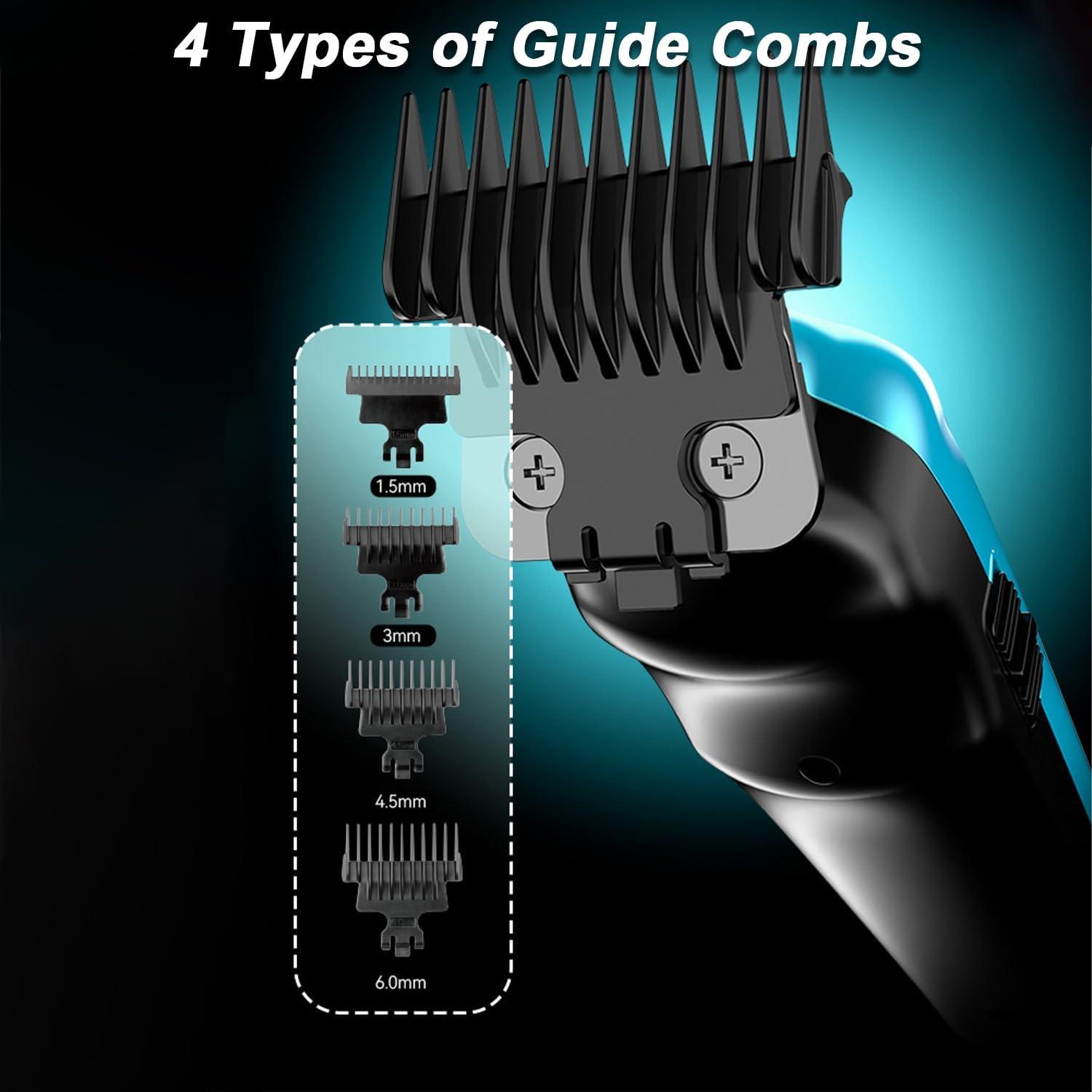 Kemei KM-264 - Professional Rechargeable Electric Hair Clipper for Men, Equipped with Precision Blades and 3 Combs with Different Lengths — image 4