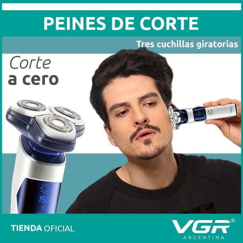 V-328 - VGR Professional Electric Hair Clipper and Shaper for Men, Rechargeable, with 3D Floating Rotary Blades — image 3