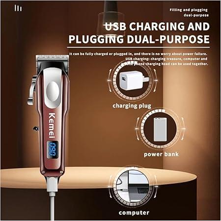 Kemei 233 Rechargeable Electric Hair Clipper for Men - Professional, Versatile, Modern Design — image 2