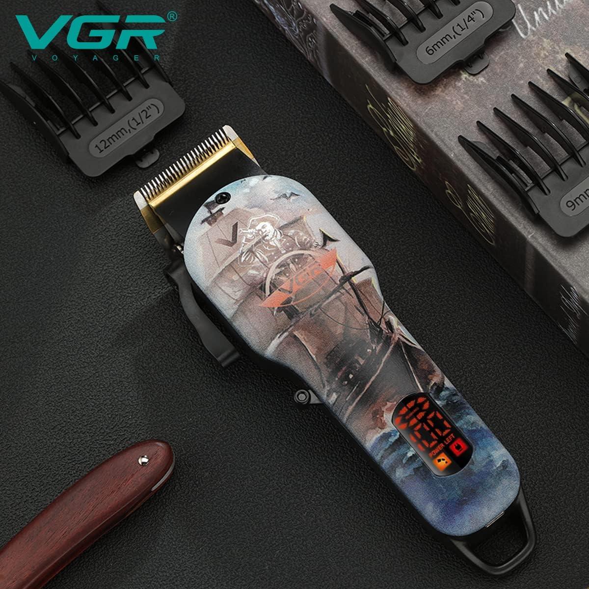 V-689 - VGR Professional Rechargeable Electric Hair Clipper for Men - with LED Display and Titanium Blades — image 3