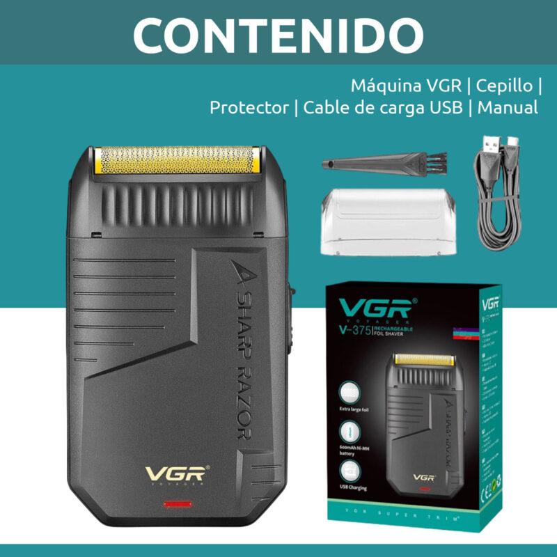 V-375 - VGR Professional Electric Hair Clipper and Shaper for Men - Rechargeable - Pop-up Blade - USB Cable - For Wet and Dry Use — image 3