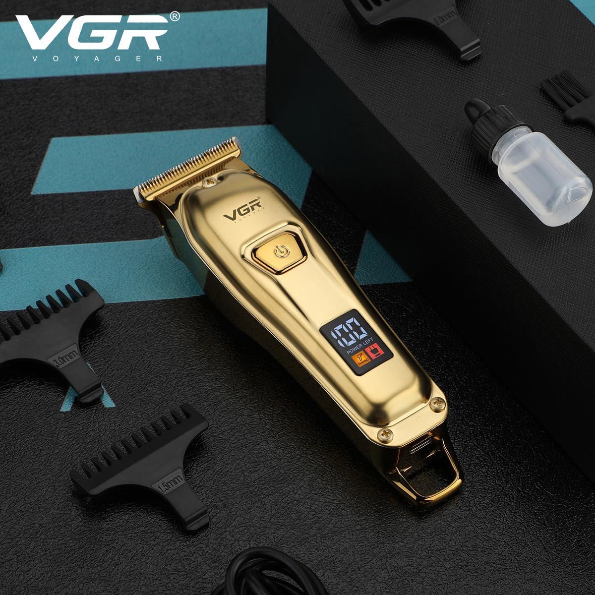 V-965 - VGR Professional Electric Hair Clipper for Men, Cordless Rechargeable via USB, Stainless Steel Blades — image 3