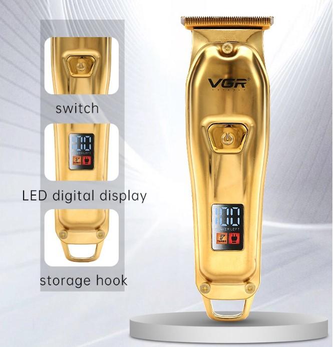 V-965 - VGR Professional Electric Hair Clipper for Men, Cordless Rechargeable via USB, Stainless Steel Blades