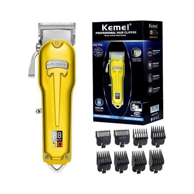 KM-9551 - Kemei Professional Electric Hair Clipper for Men, Rechargeable, Multi-Head, Comfortable Design — image 4