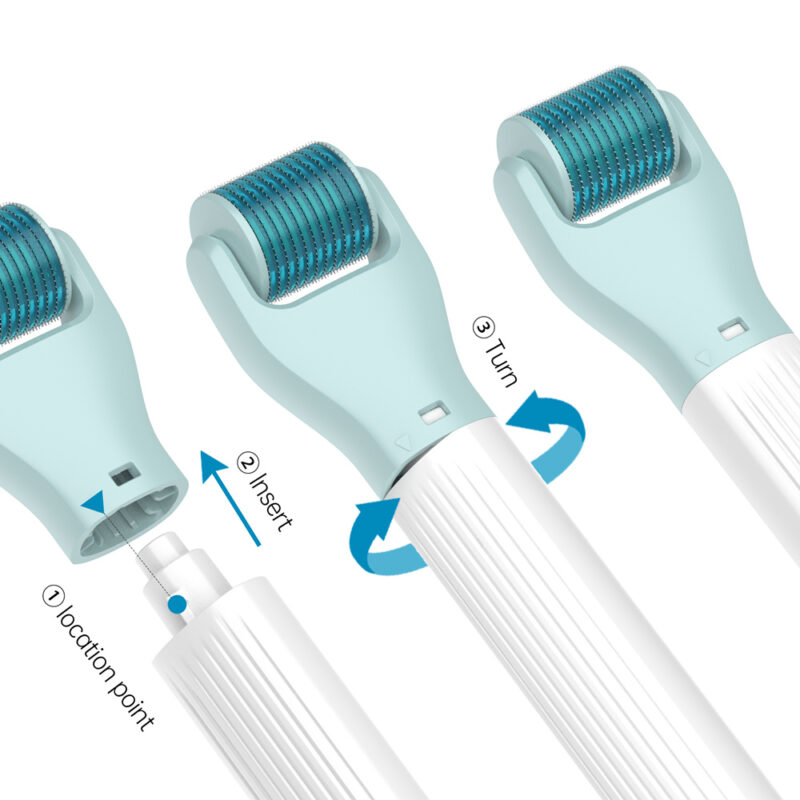 G10 1×10 Derma Roller (852-4) - Complete skin care set with 3 derma rollers and 4 massagers — image 2