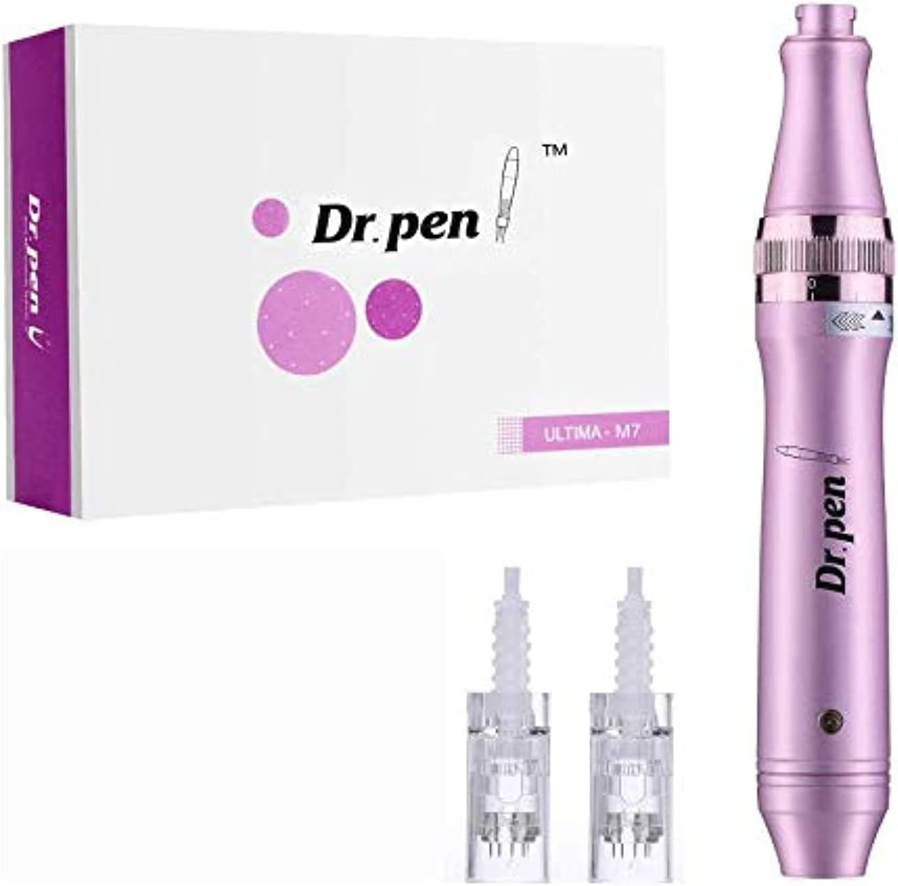 M7 Doctor Pen Professional Microneedling Pen with 2 12-size Needle Cartridges