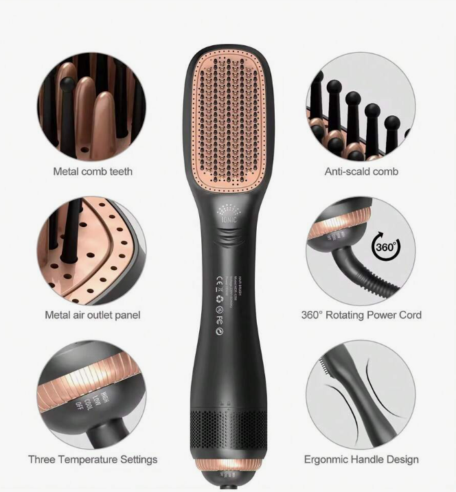 JOY Hair Styling Brush 2-in-1 (853-9) - Drying and styling in one touch — image 2