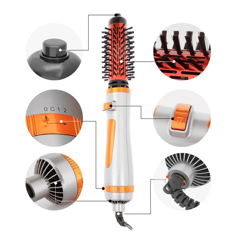 CR-6877 Rotating Hair Straightening Brush from Cronier - 1000 watts (2-in-1) — image 2