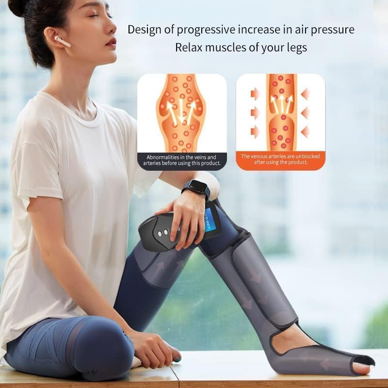 Knee and leg massage device with air pressure and heat - (20-853) — image 2
