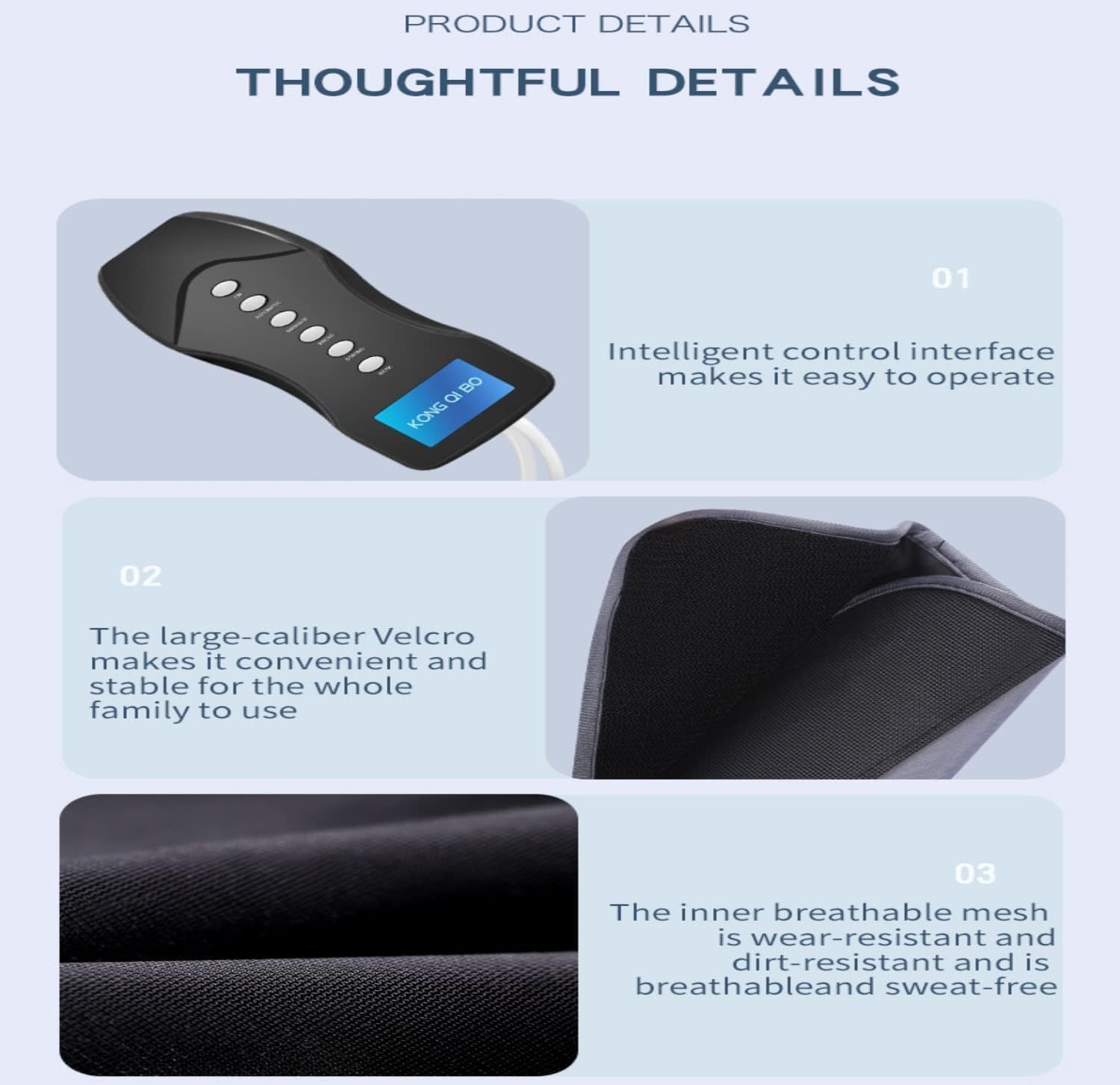 Knee and leg massage device with air pressure and heat - (20-853) — image 4