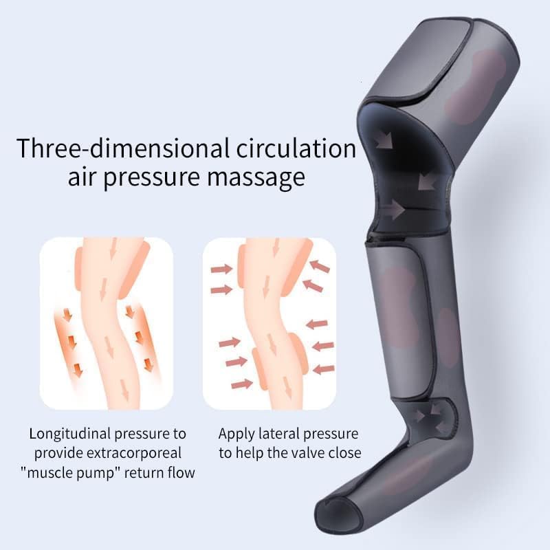 Knee and leg massage device with air pressure and heat - (20-853)
