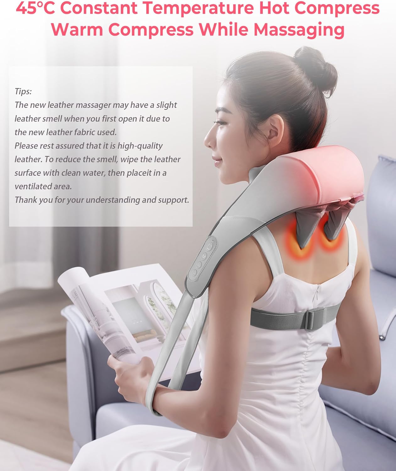 Wireless Shiatsu Neck Massage Device - (7-851) — image 4
