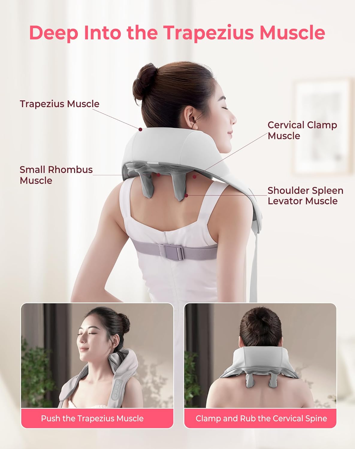 Wireless Shiatsu Neck Massage Device - (7-851) — image 5