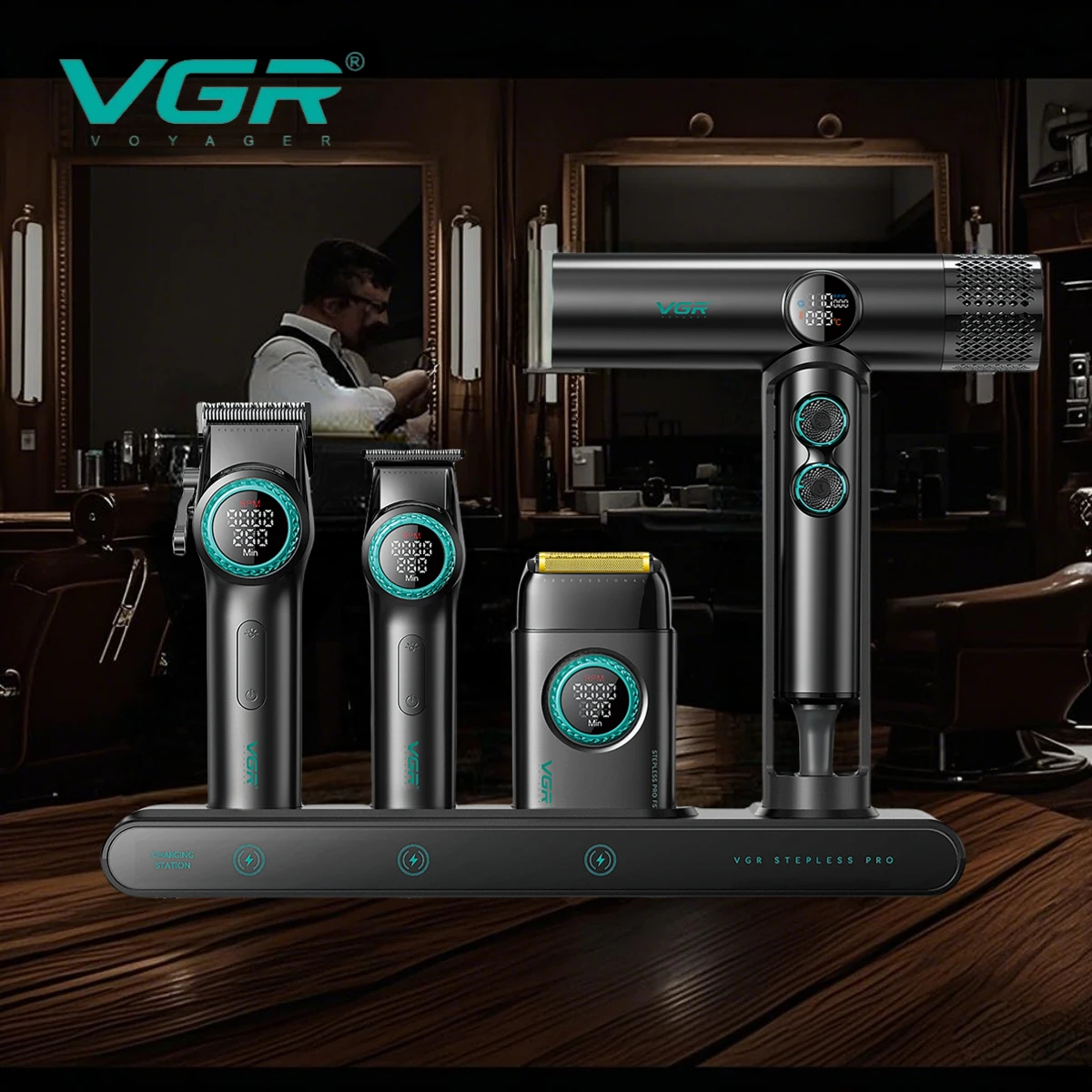 VGR Stepless Pro 4-in-1 Set - Black
