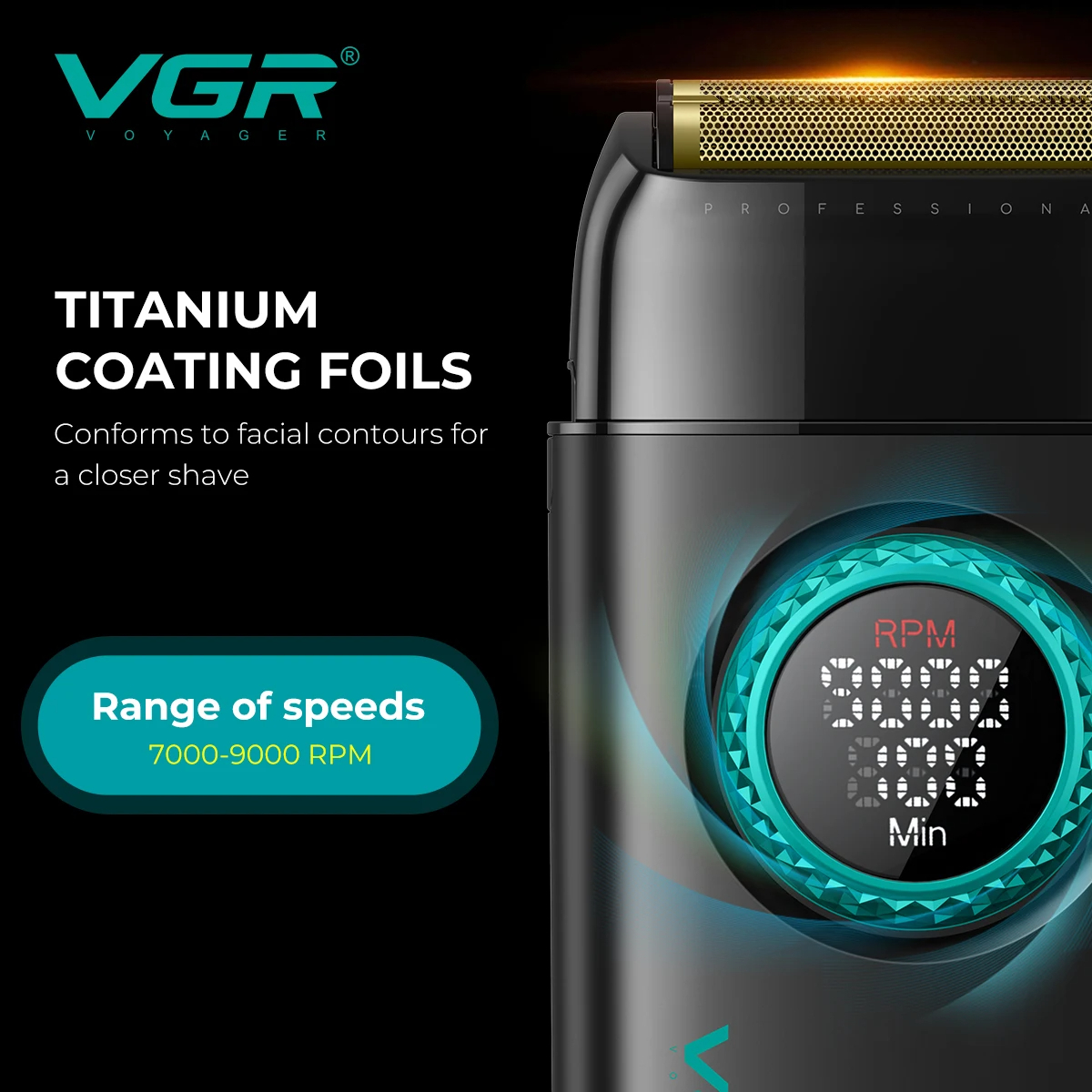 طقم في جي ار ستيلس برو 4 في 1 - VGR Stepless Pro 4-in-1 طقم أسود