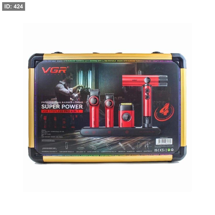 طقم في جي ار ستيلس برو 4 في 1 - VGR Stepless Pro 4-in-1 طقم أحمر