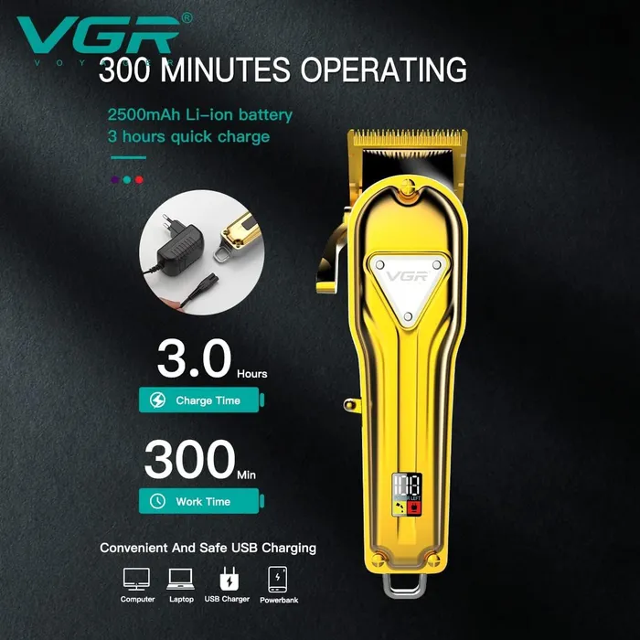 VGR Professional Cordless Hair Clipper - V-140 Model
