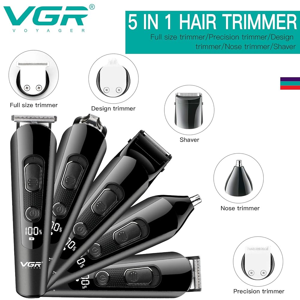 VGR Multi-Head Hair Clipper - V-175 Model