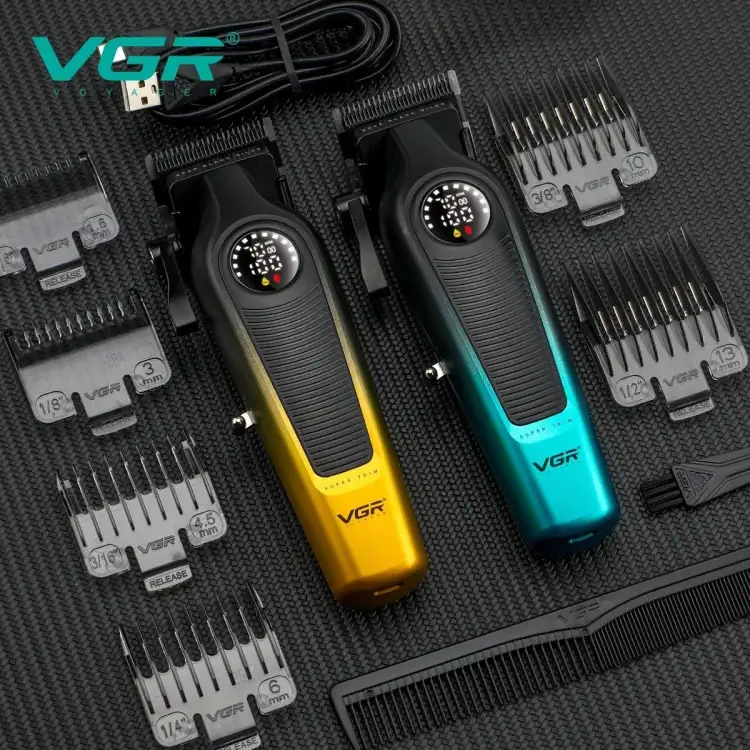 VGR LCD Display Hair Trimmer - V-196 Model