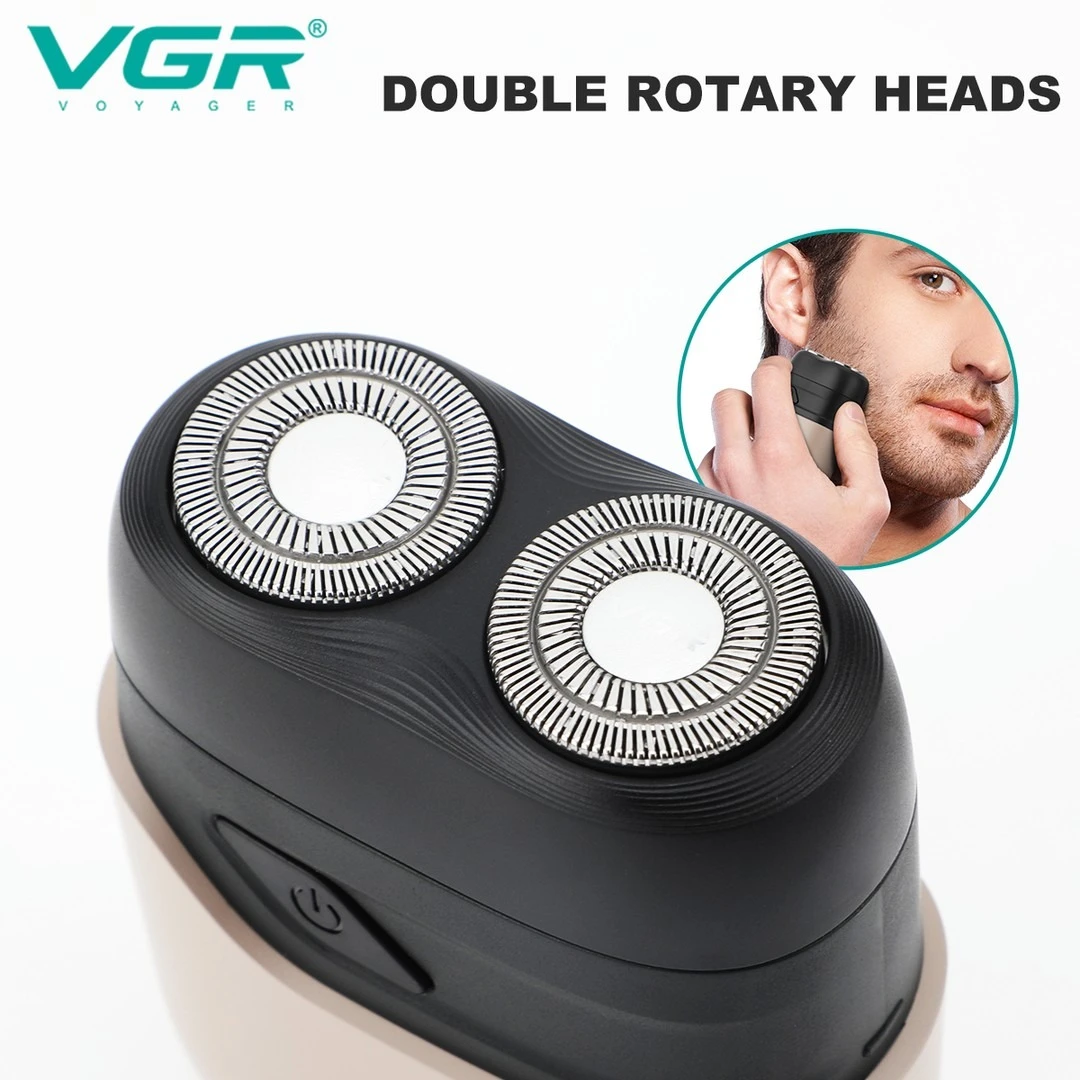 ماكينة حلاقة الذقن VGR بشفرتين دوارتين - V-345 مكنه تنعيم