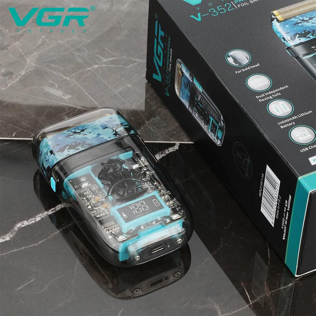 ماكينة حلاقة VGR ذهبية قابلة للشحن - V-352 مكنه تنعيم
