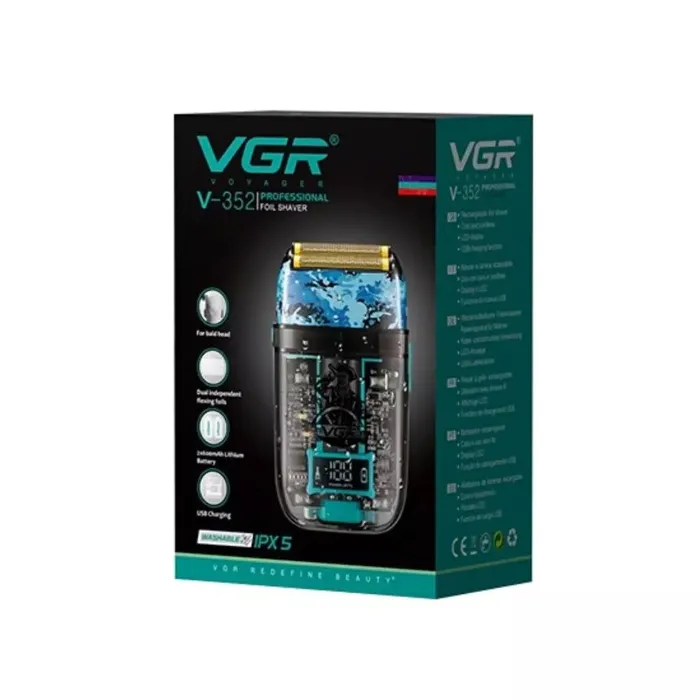 VGR Gold Rechargeable Hair Clipper - V-352 Smoothing Machine