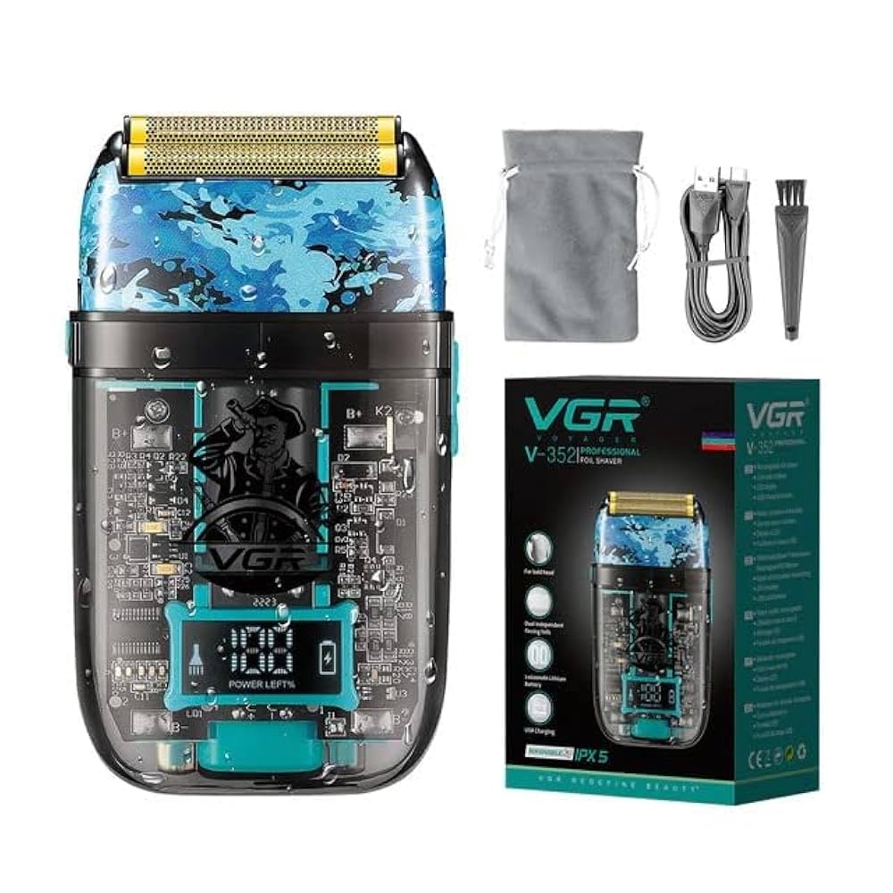 ماكينة حلاقة VGR ذهبية قابلة للشحن - V-352 مكنه تنعيم